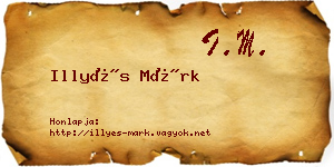 Illyés Márk névjegykártya